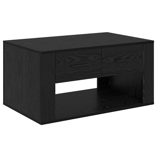 vidaXL Mesa de Caf&eacute; Roble Negro 80 x 50 x 40 cm Madera contrachapada