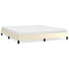 vidaXL Estructura de cama sin colch&oacute;n cuero sint&eacute;tico crema 160x200 cm