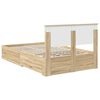 vidaXL Estructura de cama con cabecera Roble Sonoma 120 x 200 cm
