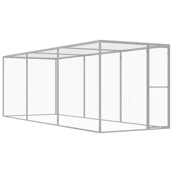 vidaXL Jaula para gatos acero galvanizado 4,5x1,5x1,5 m