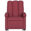 vidaXL Sill&oacute;n reclinable de masaje elevable tela rojo tinto