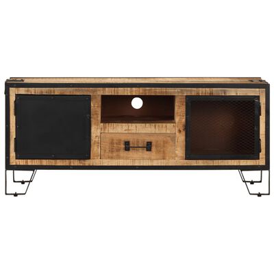 vidaXL Mueble para TV de madera maciza de mango rugosa 110x31x46 cm