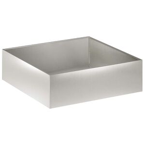 vidaXL Macetero de Jard&iacute;n Plateado 80 x 80 x 30 cm Acero inoxidable