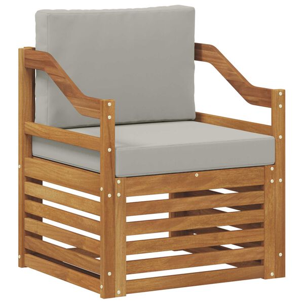 vidaXL Conjunto de sof&aacute;s de exterior con coj&iacute;n Natural 67 x 63 x 73 cm