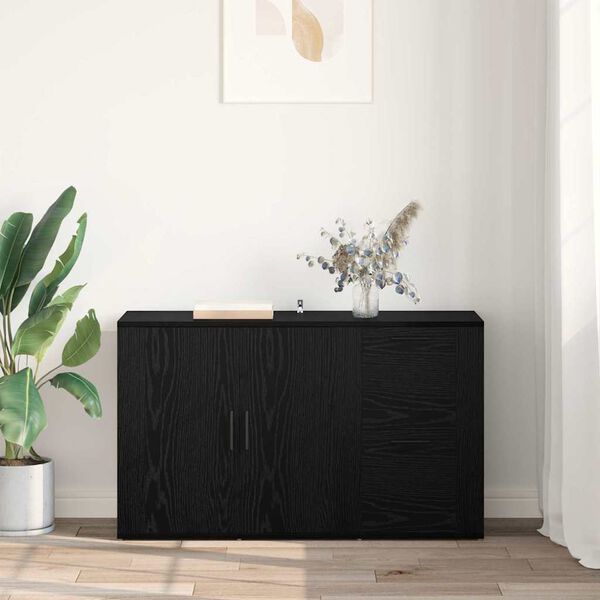 vidaXL con caj&oacute;n Roble negro 100 x 33 x 59.5 cm Madera contrachapada