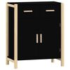 vidaXL Aparador de madera contrachapada negro 62x38x75 cm