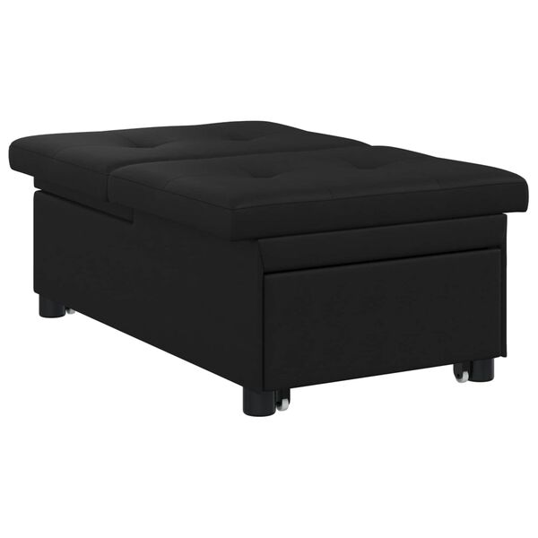 vidaXL Sof&aacute; cama desplegable 67cm Negro Microfibra