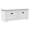 vidaXL Banco de recibidor BODO blanco 114x40x45 cm