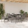 vidaXL Conjunto de Comedor de Jard&iacute;n 7 pcs Gris rat&aacute;n sint&eacute;tico