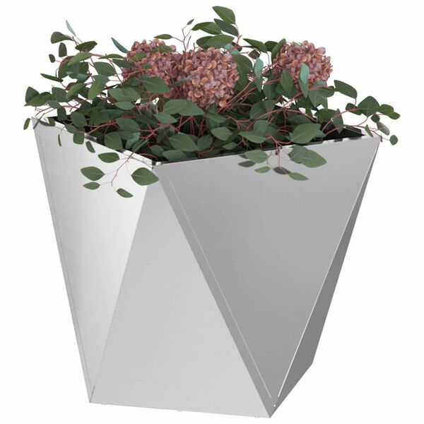 vidaXL Jardinera Plateado 50 x 50 x 50 cm Acero Galvanizado