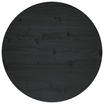 vidaXL Superficie de mesa madera maciza de pino negro Ø60x2,5 cm