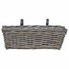 vidaXL Cesta Colgante para Plantas 2 pcs Gris 48 x 22 x 15 cm
