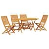 vidaXL Conjunto de Comedor de Jard&iacute;n 5 uds. Marr&oacute;n