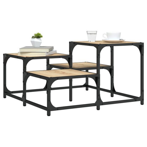 vidaXL Mesa de centro madera de ingenier&iacute;a roble Sonoma 68x68x40 cm