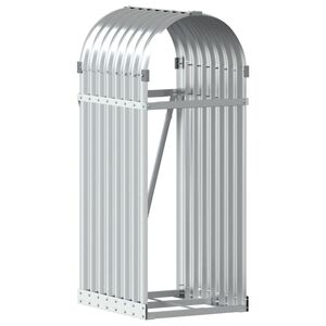vidaXL Le&ntilde;ero de acero galvanizado plateado 40x45x100 cm