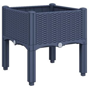 vidaXL Jardinera con patas PP azul gris 40x40x42 cm