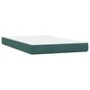 vidaXL Cama box spring con colch&oacute;n terciopelo verde oscuro 120x220 cm