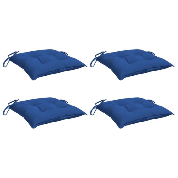 vidaXL Cojines de silla de jard&iacute;n 4 uds tela Oxford azul 40x40x7 cm