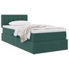 vidaXL Cama con almacenamiento Verde oscuro 90 x 200 cm Terciopelo