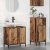 vidaXL Juego de muebles de ba&ntilde;o con caj&oacute;n 2 pcs Madera Vieja