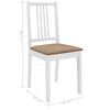 vidaXL Juego de muebles de comedor 5 piezas MDF blanco