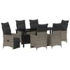 vidaXL Conjunto de Comedor de Jard&iacute;n 7 pcs Gris rat&aacute;n sint&eacute;tico