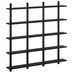 vidaXL Estante de pared Roble Negro 102 x 13.5 x 102 cm