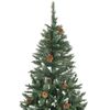 vidaXL &Aacute;rbol de Navidad artificial con pi&ntilde;as y brillo blanco 210 cm