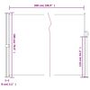 vidaXL Toldo lateral retr&aacute;ctil marr&oacute;n 180x500 cm