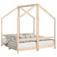 vidaXL Estructura de cama deniños madera maciza de pino 2x(70x140) cm