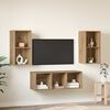 vidaXL Conjunto de mueble de TV 3 pcs Roble artesanal