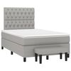 vidaXL Cama box spring con colch&oacute;n tela gris claro 120x190 cm