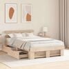 vidaXL Estructura de cama Marrón 120 x 190 cm Madera de pino macizo