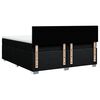 vidaXL Cama box spring con colch&oacute;n tela negro 200x200 cm