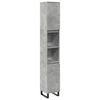 vidaXL Armario de ba&ntilde;o madera contrachapada gris hormig&oacute;n 30x30x190 cm