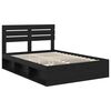 vidaXL Estructura de cama Negro 140 x 200 cm Madera de pino macizo