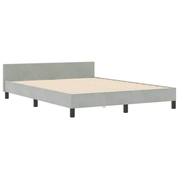 vidaXL Cama tipo Box Spring Gris claro 160 x 200 cm Terciopelo