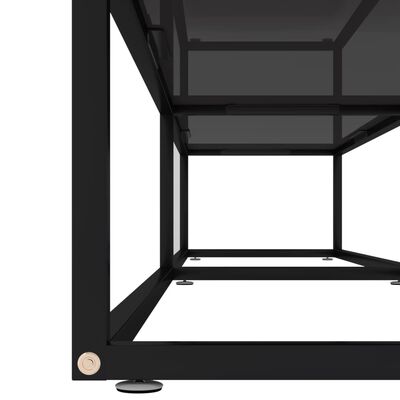 vidaXL Mueble para TV vidrio templado negro 200x40x40,5 cm