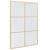 vidaXL Pared de Ducha Walk-in Dorado 140 x 195 cm vidrio templado