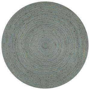 vidaXL Alfombra de yute tejida a mano redonda verde oliva 150 cm