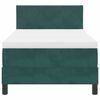 vidaXL Cama Box Spring LED Verde oscuro 100 x 200 cm Terciopelo