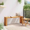 vidaXL Banco Aceite Natural 110 x 30 x 45 cm Madera de teca maciza
