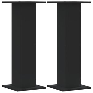 vidaXL Soportes de plantas 2 uds madera ingenier&iacute;a negro 30x30x80 cm