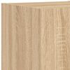 vidaXL Muebles de TV de pared con luces LED 3 piezas roble Sonoma