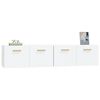 vidaXL Armarios pared 2 uds contrachapada blanco brillo 80x35x36,5 cm