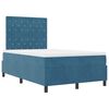 vidaXL Cama tipo Box Spring con colch&oacute;n Azul Oscuro 120 x 200 cm tela
