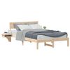 vidaXL Estructura de cama Marr&oacute;n 140 x 200 cm Madera de pino macizo
