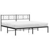 vidaXL Estructura cama sin colch&oacute;n con cabecero metal negro 200x200 cm