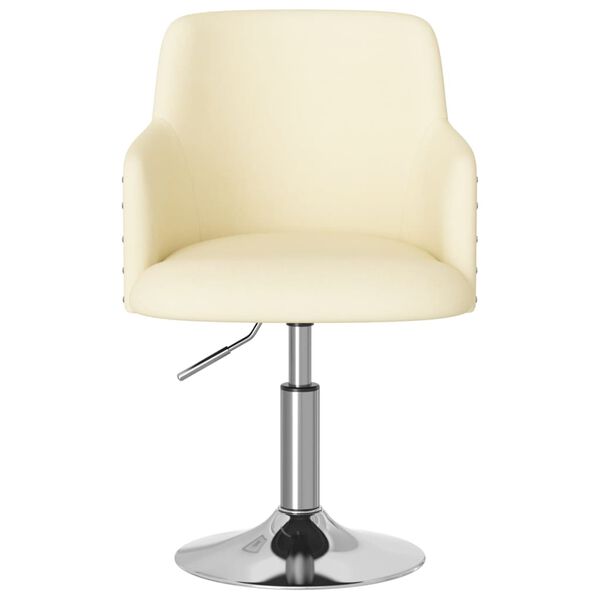 vidaXL Sillas de comedor 2 unidades tela color crema