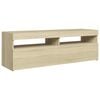 vidaXL Mueble de TV con luces LED roble Sonoma 120x35x40 cm
